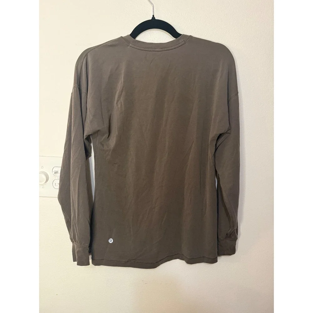 Lululemon Easy Set Relaxed Long Sleeve Dilute Wash Elmwood Size 0 Oversized NWT